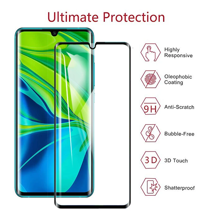 Армированное Защитное стекло для Xiaomi Mi Note 10 pro screen protector note10 10pro защитная пленка glas
