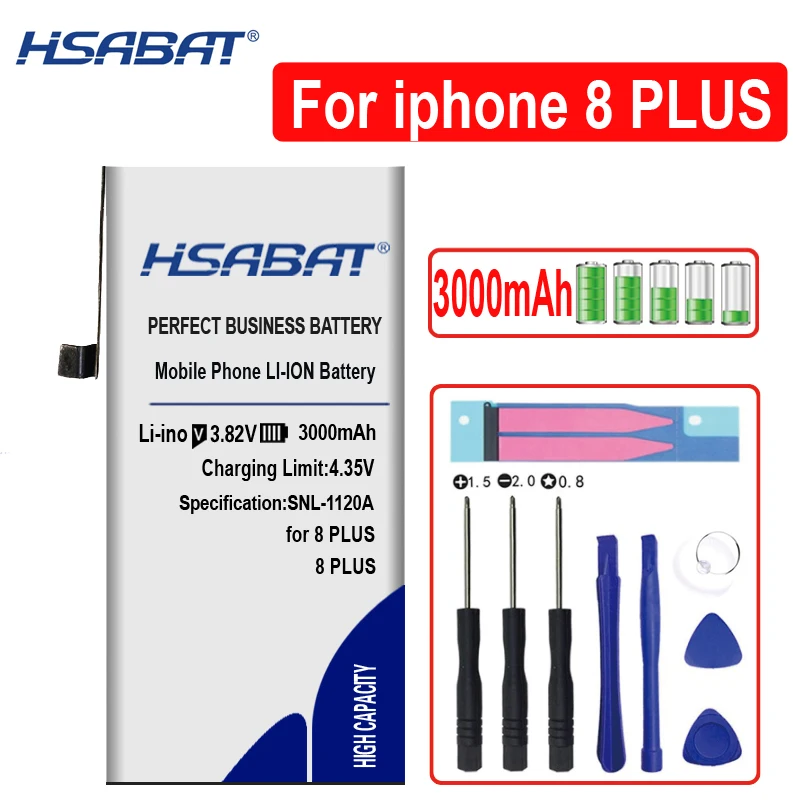 HSABAT новая настоящая Ёмкость аккумулятор нулевого цикла для iphone 5, 7, 8, 5S 5C 6 6S(для iphone 6 6S 7 8 Plus) из искусственной кожи для iphone 3GS 4 4S SE
