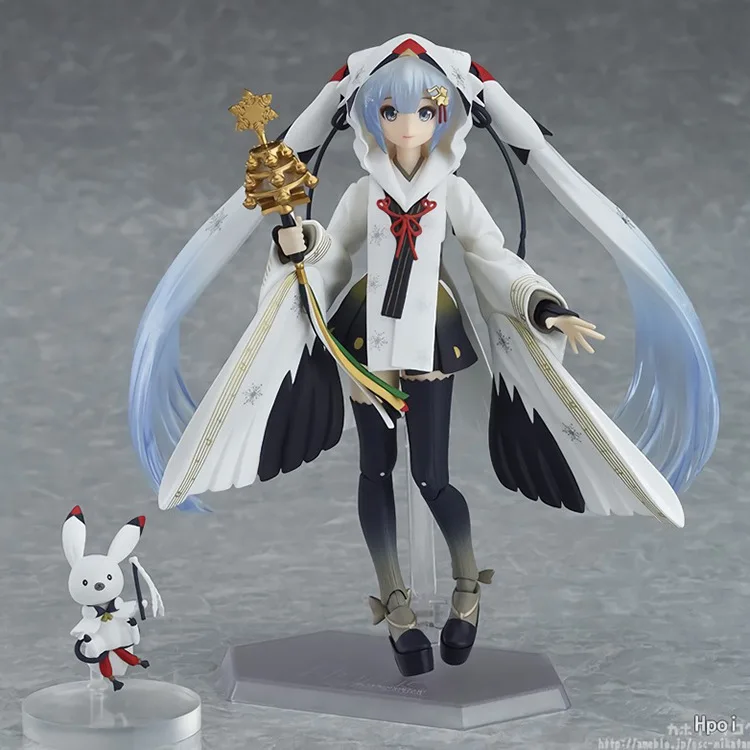 15CM FIGMA EX-045 Snow Hatsune Miku Crane Priestess Ver Anime PVC Action Figures toys figure Toys For Kids children gifts | Игрушки и