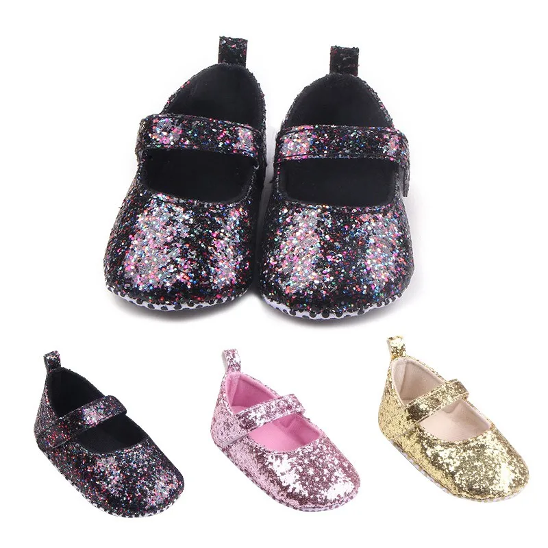 Baby Girls Cotton Toddler Sequin Infant Soft Sole Shoes Bottom Bebe First Walker |