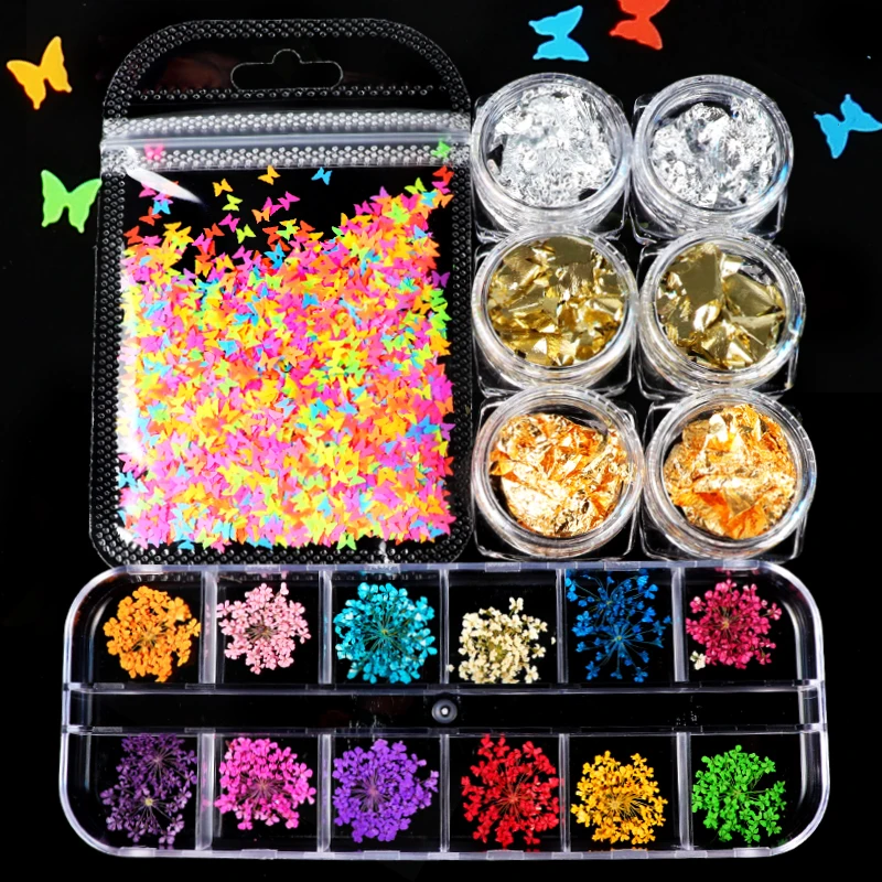 1 комплект 3D с рисунком &quotБабочка&quot и блестками Гибридный тиснением наклейки на