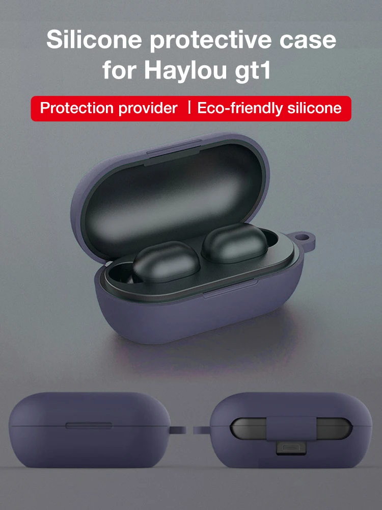 Новинка 2020 Силиконовый противоударный чехол для Bluetooth наушников Haylou GT1 Plus