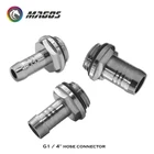 Гибкий фитинг для шланга G14 дюйма, 2 шт., водяной соединитель для системы охлаждения для ID 6-10 мм, фитинг для мягких водопроводных труб