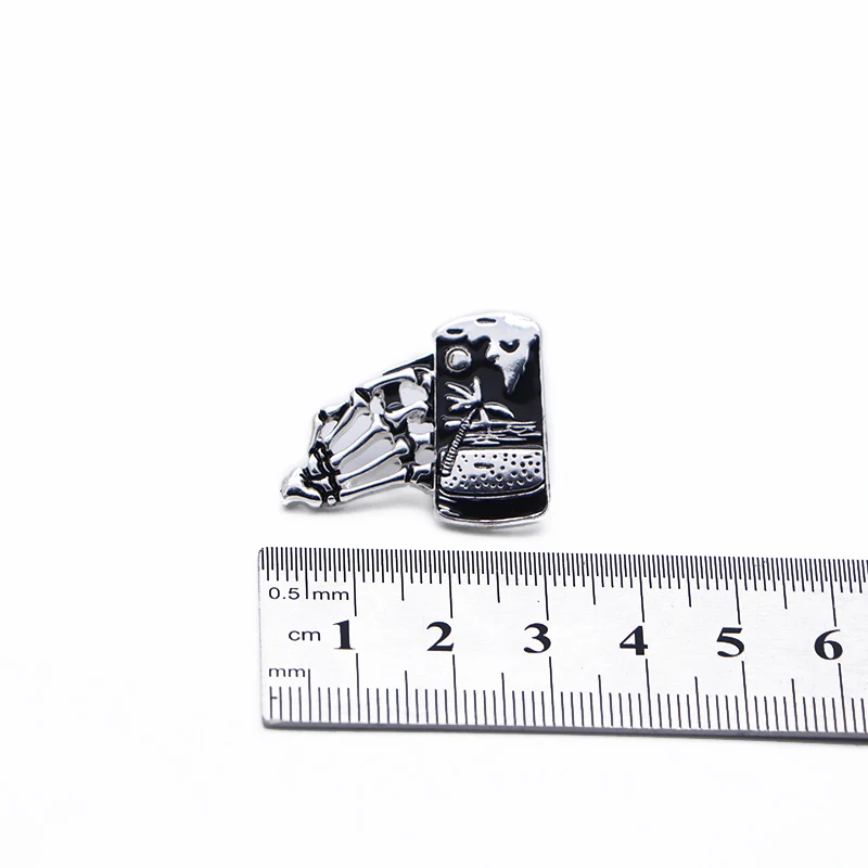 30 шт./лот металлические броши в виде рок для мужчин пивной панк череп пальмовые