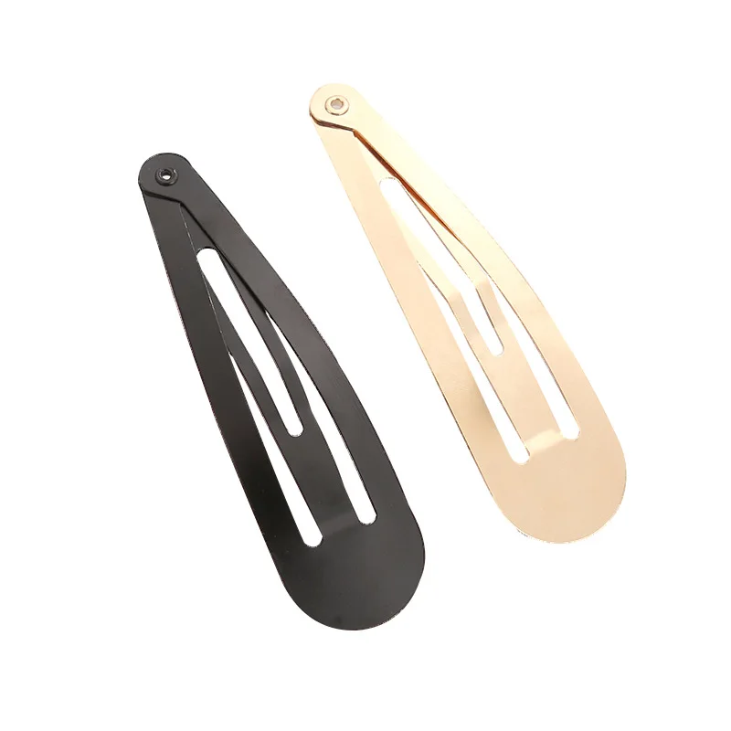 

100pcs/lot Black Gold Tone Snap Hair Clips 5/6/7/8cm Craft Bow Handmade Diy Hair Accessories For Women Girls Hairgrip Hair Clip