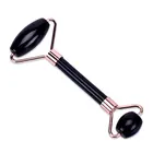 Уход за лицом нефритовый массажный ролик черный обсидиан скребок драгоценный камень массажер инструменты для похудения лица удаление морщин как подарки