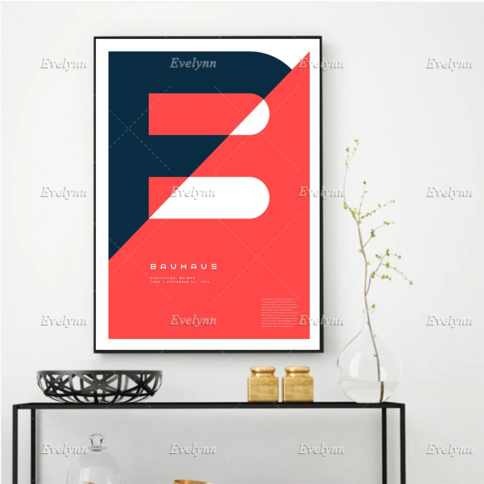 

Bauhaus Architecture Typographic Design Modernism Abstract Helvetica Product Design Poster Home Decor Canvas Wall Art Prints