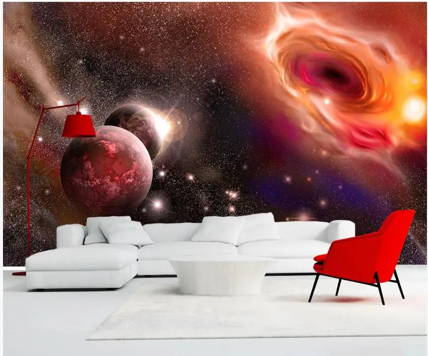 WDBH Custom photo 3d wallpaper Cool beautiful fantasy universe starry sky galaxy decor wall murals for walls 3 d | Обустройство дома