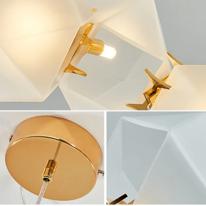 Креативная многоугольная стеклянная люстра в стиле пост-модерн чехлы для