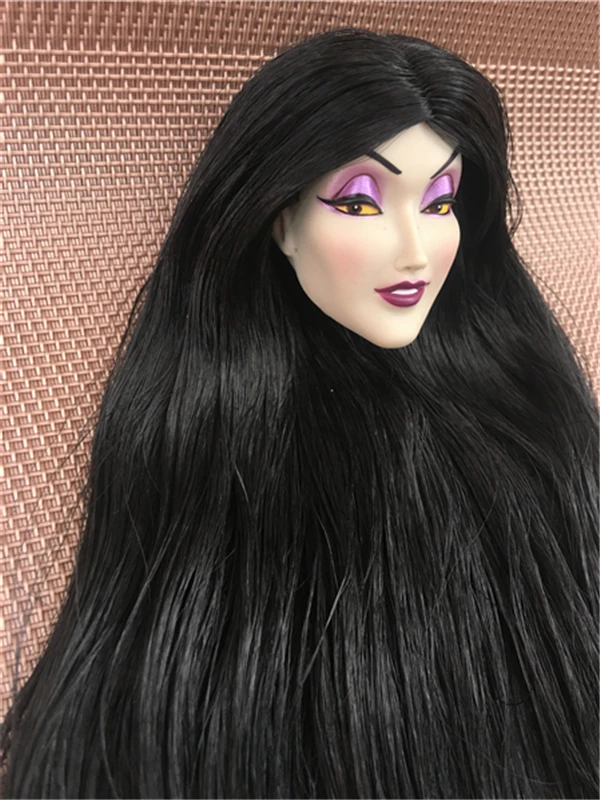 Полуночная маскарадная кукла Малефисента голова Рапунцель укорененные волосы