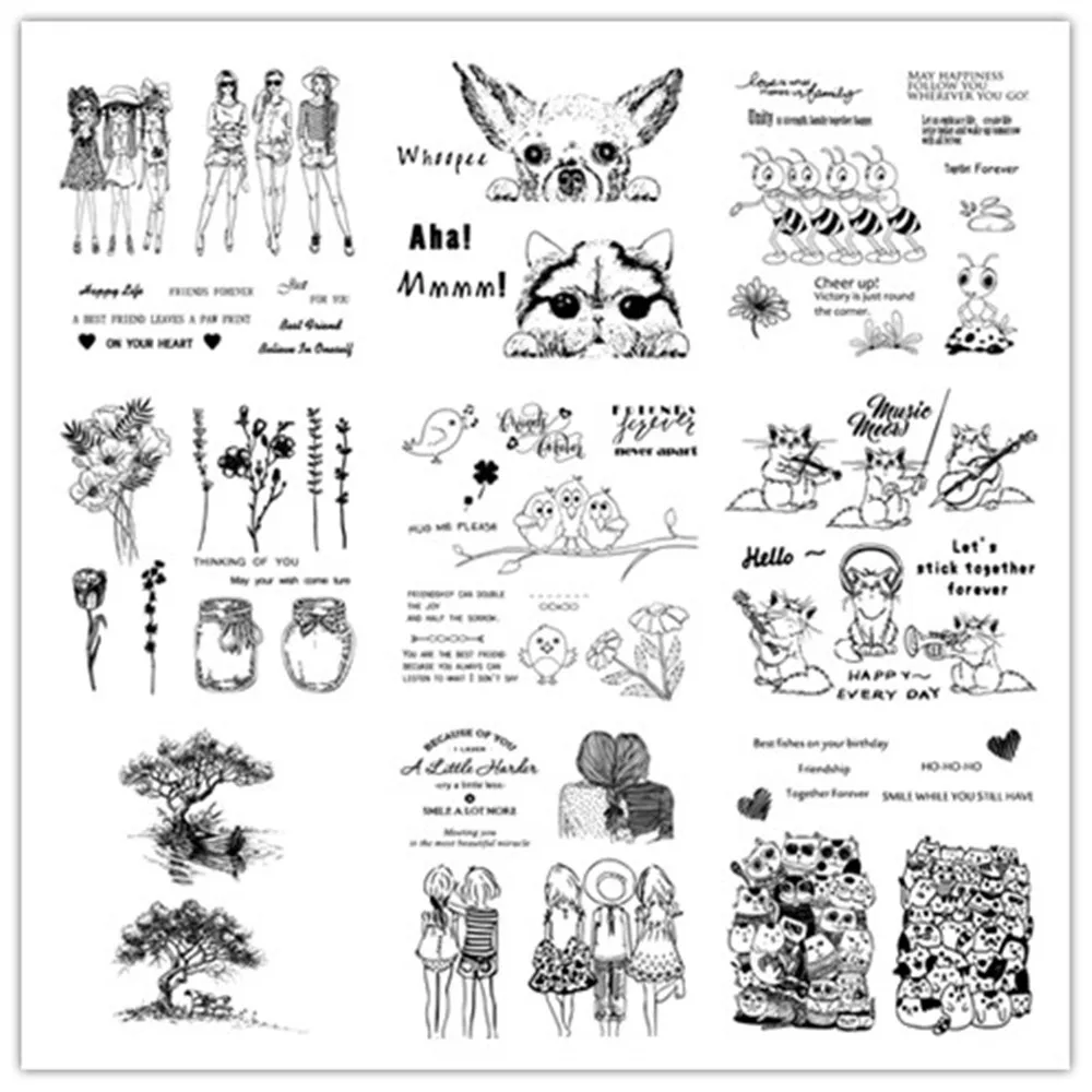 

AZSG Clear Stamps/Seals and dies/cutting die For DIY Scrapbooking/Card Making/Album Decorative Silicone Stamp Crafts