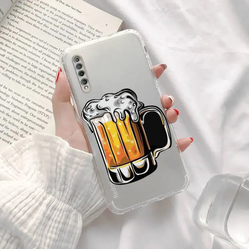 

Beer Alcohol Vodka Phone Case Transparent For Xiaomi Redmi K30 10T 10X 9 9A 8 8A K40 T S note 8 9 10 PRO 5G