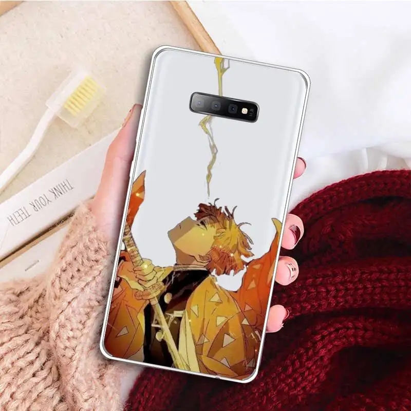 

Demon Slayer Kimetsu Yaiba Phone Case Transparent For Samsung Galaxy A71 A21s S8 S9 S10 plus note 20 ultra