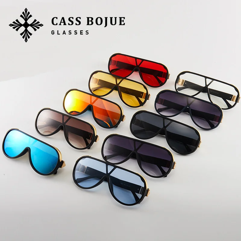 

New sunglasses men's and women's same style ins style big frame personalized catwalk Sunglasses