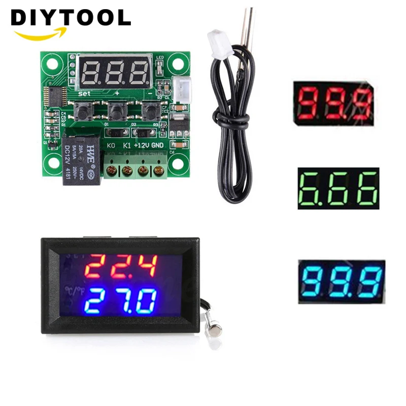 W1209 W1209WK W1219 DC 12V температура отопления охлаждения термостат контроль температуры