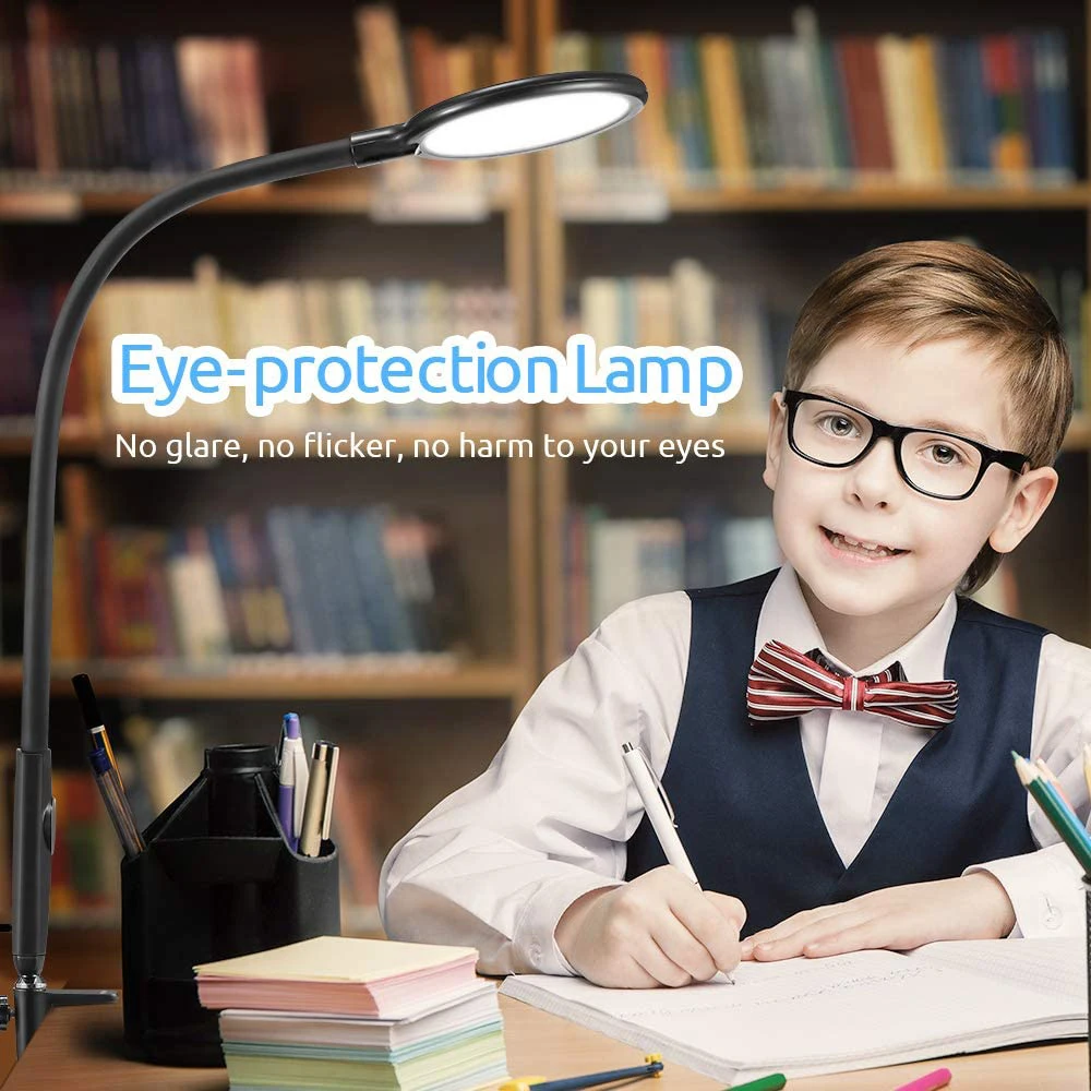 Светодиодсветодиодный настольная лампа на гибкой ножке приглушаемый