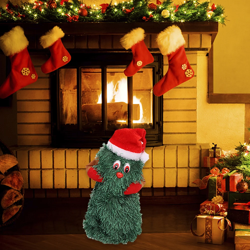 

Singing Dancing Electric Christmas Tree Plush Toy Funny Xmas Tree Musical Rotating Doll Christmas Gift Party Decoration