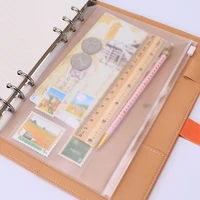1pcslot a5a6a7 storage bag school office supply transparent loose sheet notebook zipper self sealing file holder