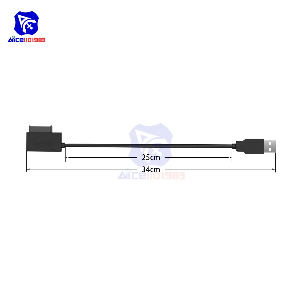 Diymore USB к 13Pin SATA Жесткий драйвер адаптер конвертер кабель для ноутбука