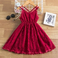 2 7y toddler baby girls princess dress for girl sleeveless lace ball gown party wedding dresses girl outfits children clothing