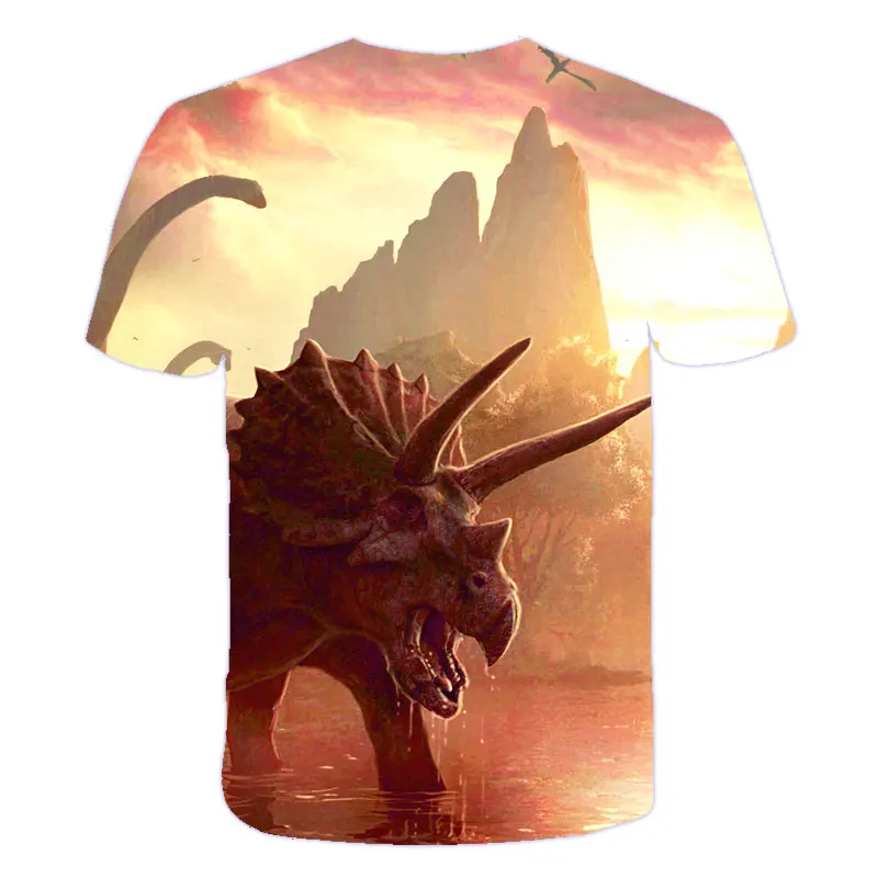 

Dinosaur T Shirt For Boys Clothes Children T-shirt Polyester Animal Baby Boy T Shirt Kids Short Sleeve Girls Clothing Halloween
