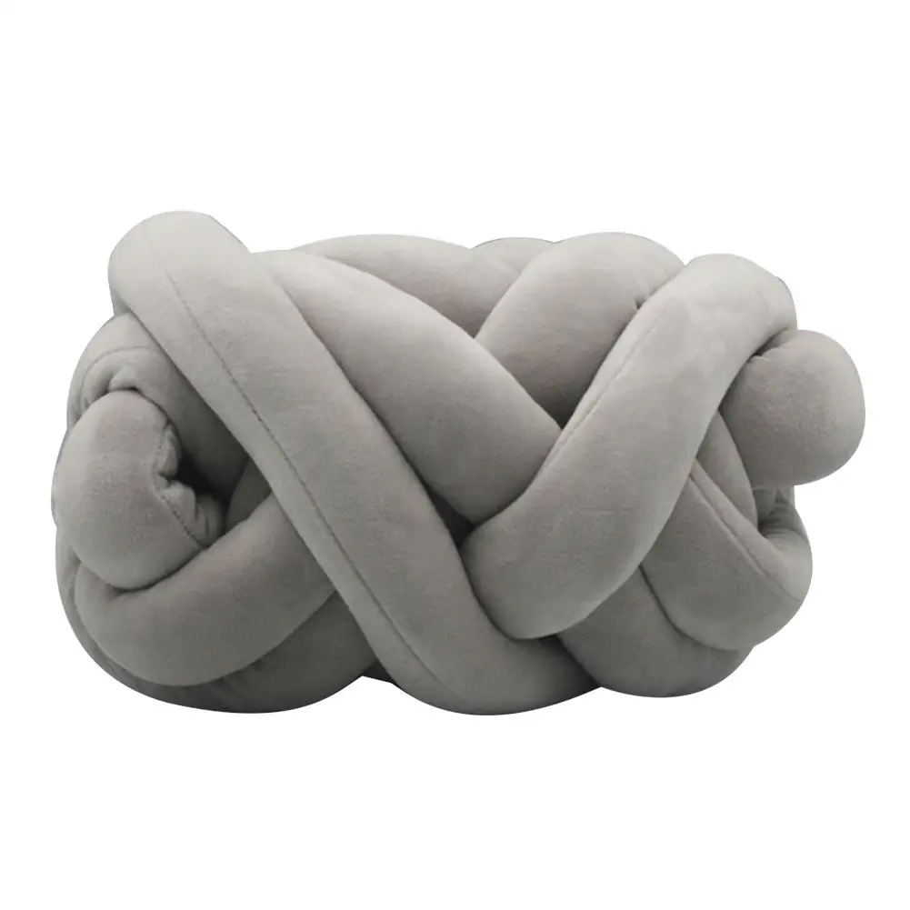 Light Grey 8 м детский бампер кровать коса узел Подушка бампер для младенцев Bebe защита для кроватки Детская кроватка бампер украшение комнаты - Цвет: Light Grey