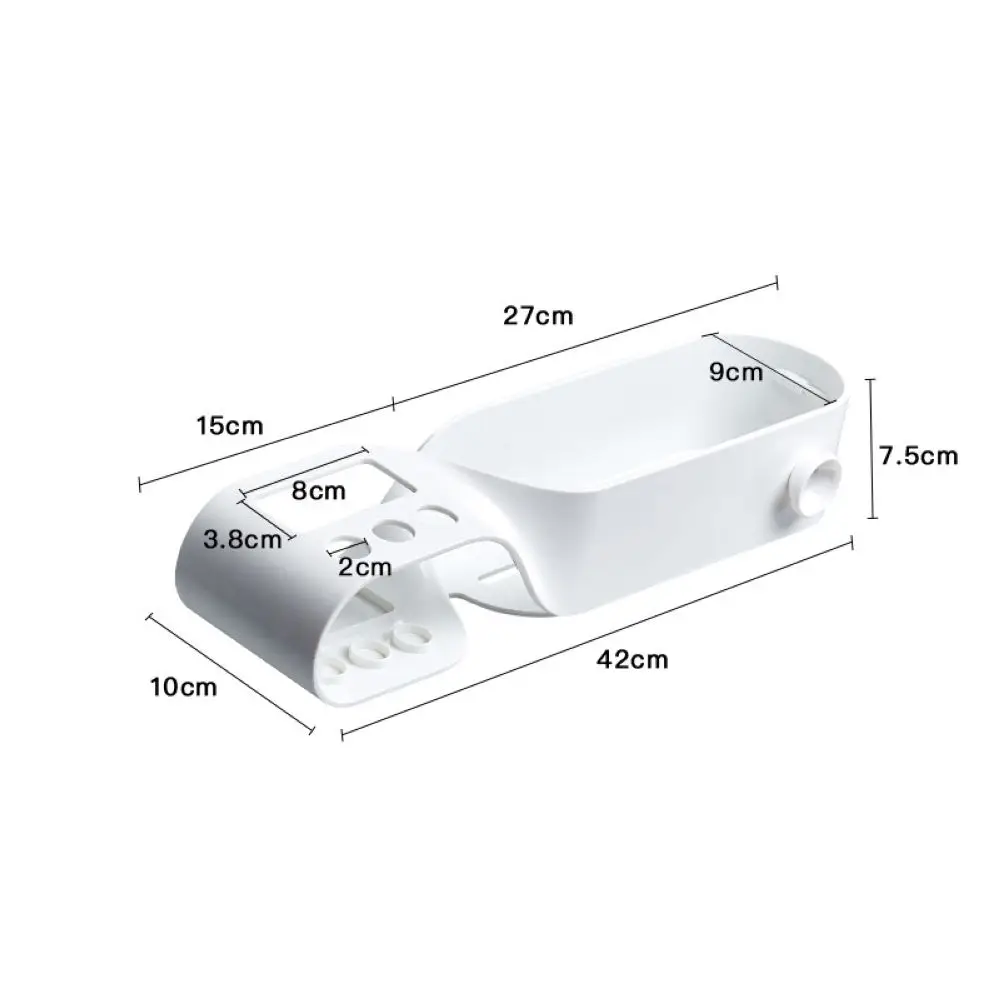

Bathroom Shelf Organizer Shelves Toothbrush Toothpaste Holder Wall Mount No Drilling Multifunction Storage Rack Accessories