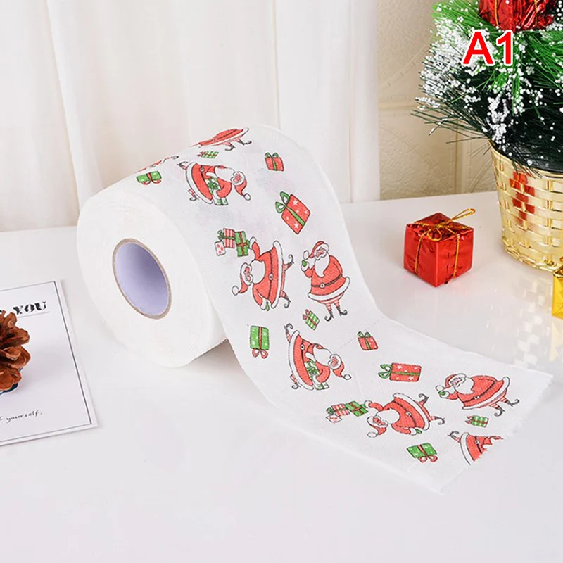 25m/Roll Santa Claus Reindeer Christmas Toilet Paper Decorations for Home Ornaments New Year Gifts | Дом и сад