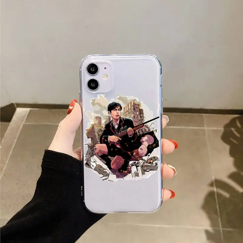 

The Umbrella Academy Cartoons five Phone Case Transparent for iPhone 6 7 8 11 12 s mini pro X XS XR MAX Plus
