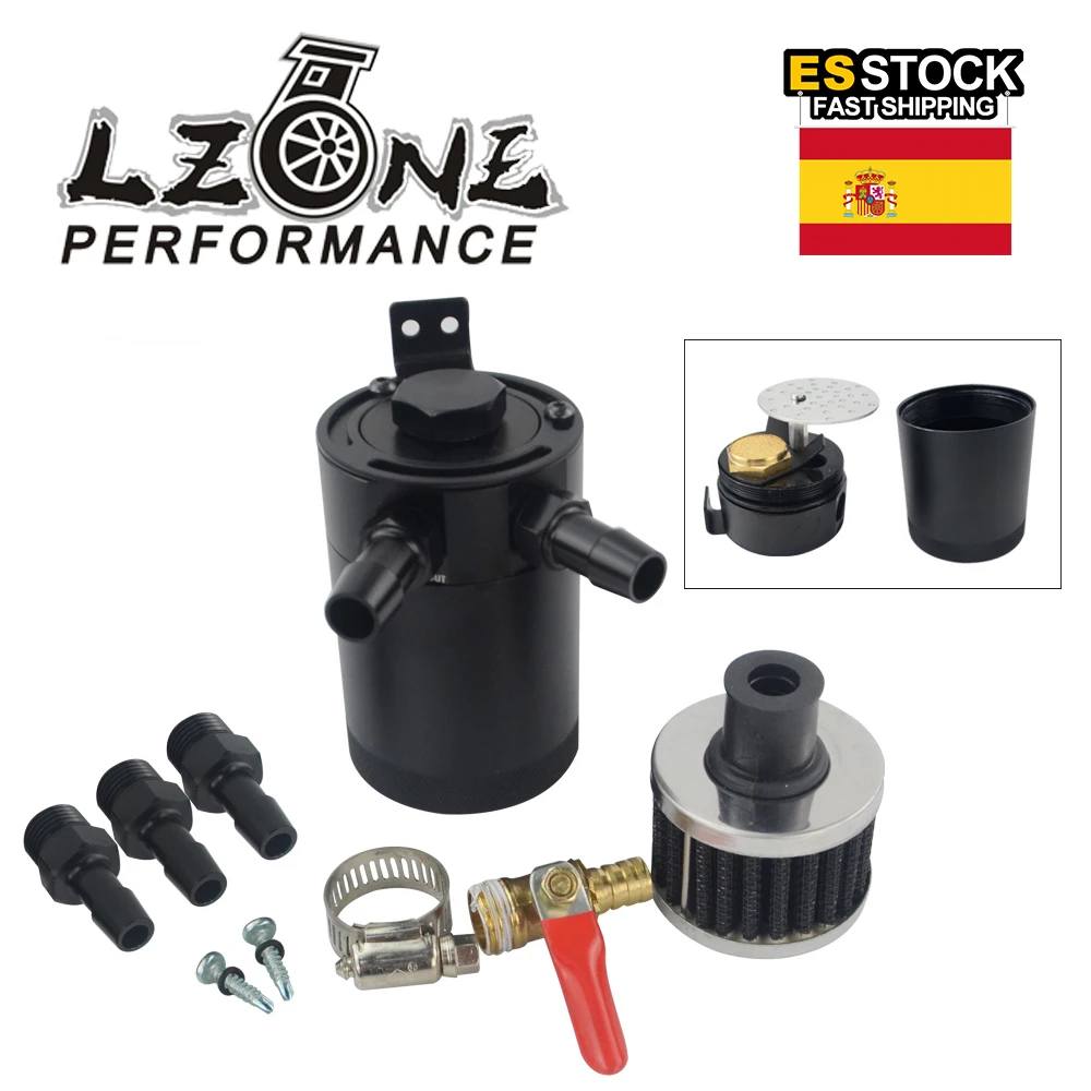 LZONE Универсальный алюминиевый резервуар для ловли масла с воздушным фильтром