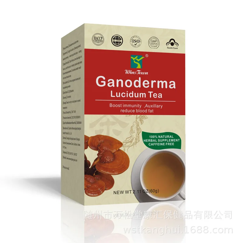

Foreign Trade OEM Bag Bubble Ganoderma Tea Packaging 3G * 20 Bags/box Suizhou Wansongtang Kanghui Health Care Products Co., Ltd.