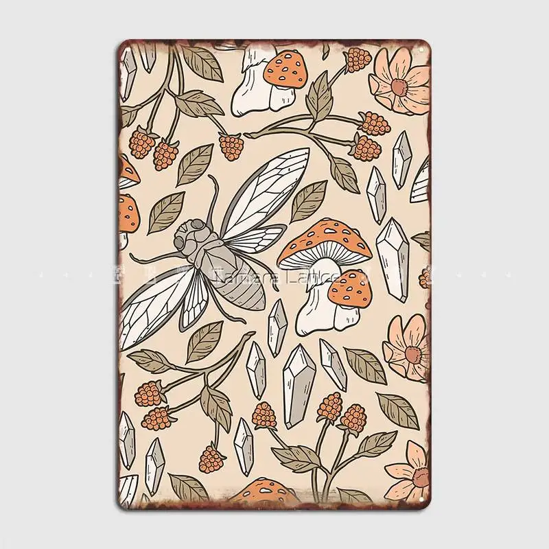 

Металлический плакат с изображением цикады в лесу, персонализированный кинотеатр, кухня, пещера, паб, гараж, украшение, жестяные плакаты с в...