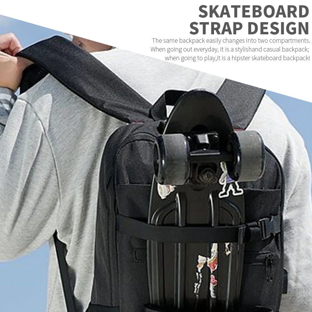 Рюкзак для скейтборда с защитой от кражи сумка на плечо USB-зарядкой и замком