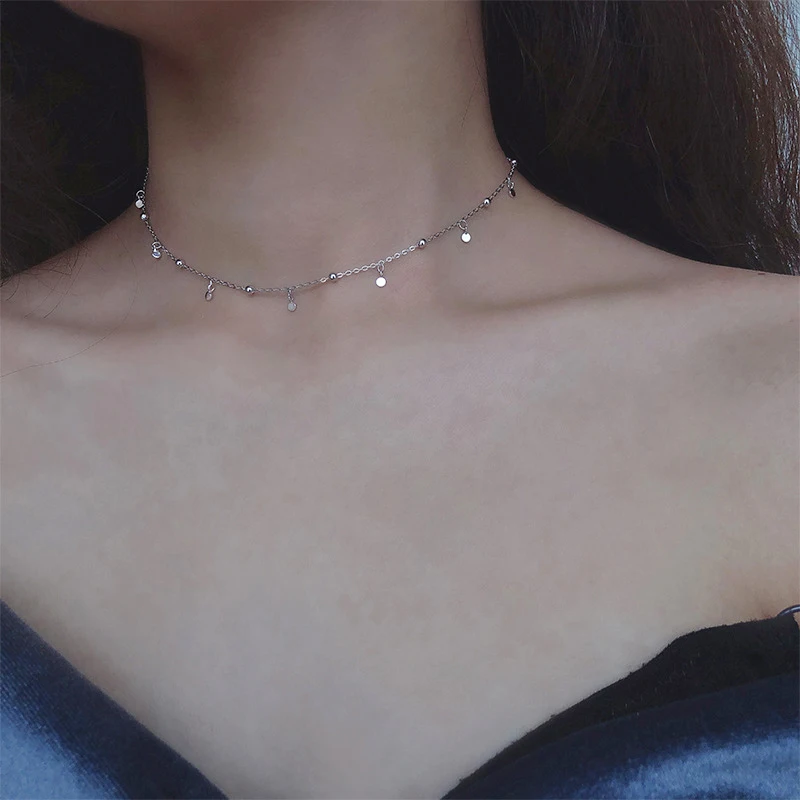 

Hot 2020 Geometric Round Choker Necklace For Fashion Women Minimalist Fine Jewelry Cute Accessories gift