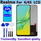 Оригинальный ЖК-дисплей 6,5 дюйма для Realme 6S RMX2002, сенсорный экран с дигитайзером и рамкой для Realme 6 RMX2001, ЖК-дисплей