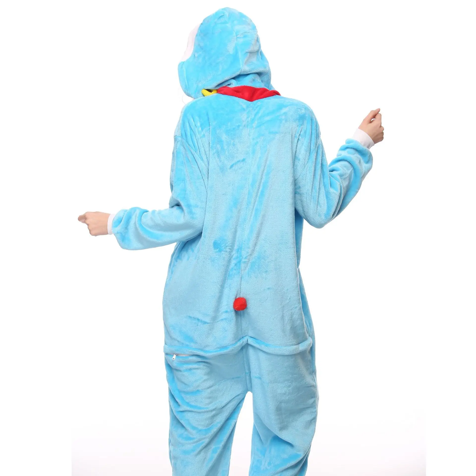 New Adults Animal Pajamas Cartoon Sleepwear Doraemon Pajamas Sets Anime Kigurumi Women Men Warm Flannel Hooded