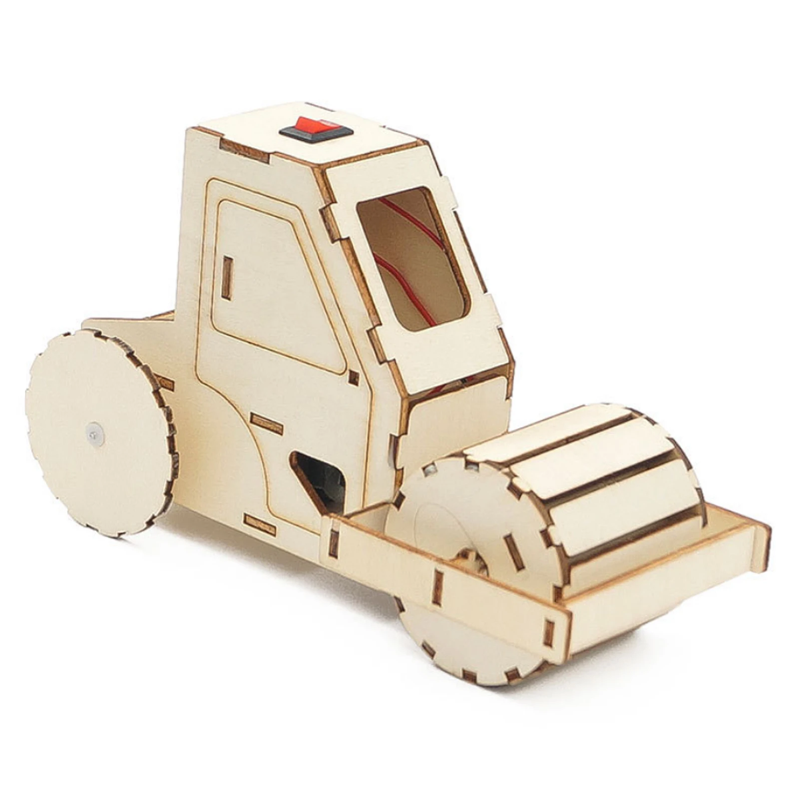 

DIY Wooden Road Roller STEM Children's Toy Creative Scientific Experiment Material Puzzle Assembly Model Gift School Projects
