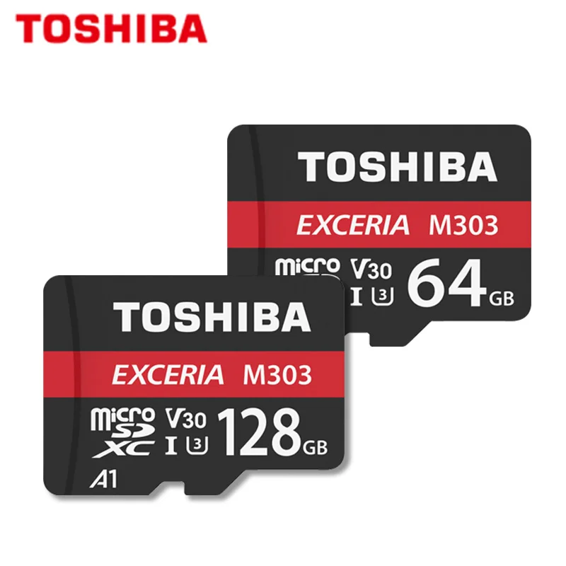 Оригинальная карта памяти 128 ГБ TOSHIBA Micro SD 64 Гб SDXC U3 флэш V30 TF макс. 98 МБ/с./с M303 для