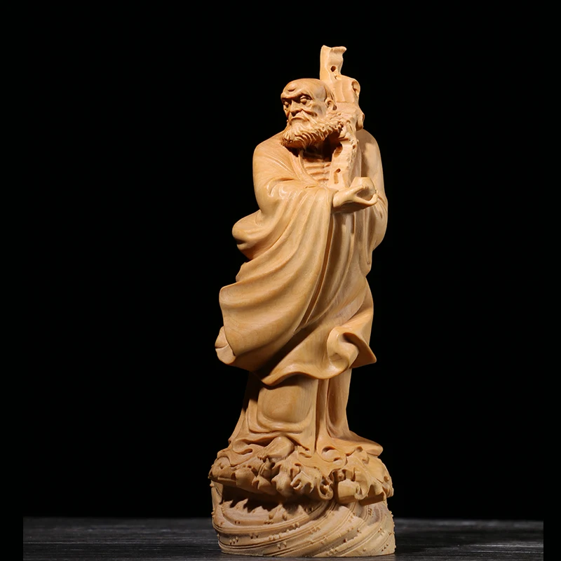 

Boxwood 15cm 19cm Dharma Sculpture Wood Buddha Statue Bodhidharma Zen Home Decor Ornaments Figurines For Interior Accessories