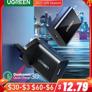ugreen quick charge 3 0 qc 18w us uk usb charger qc3 0 fast charger for samsung s10 xiaomi iphone huawei mobile phone charger free global shipping