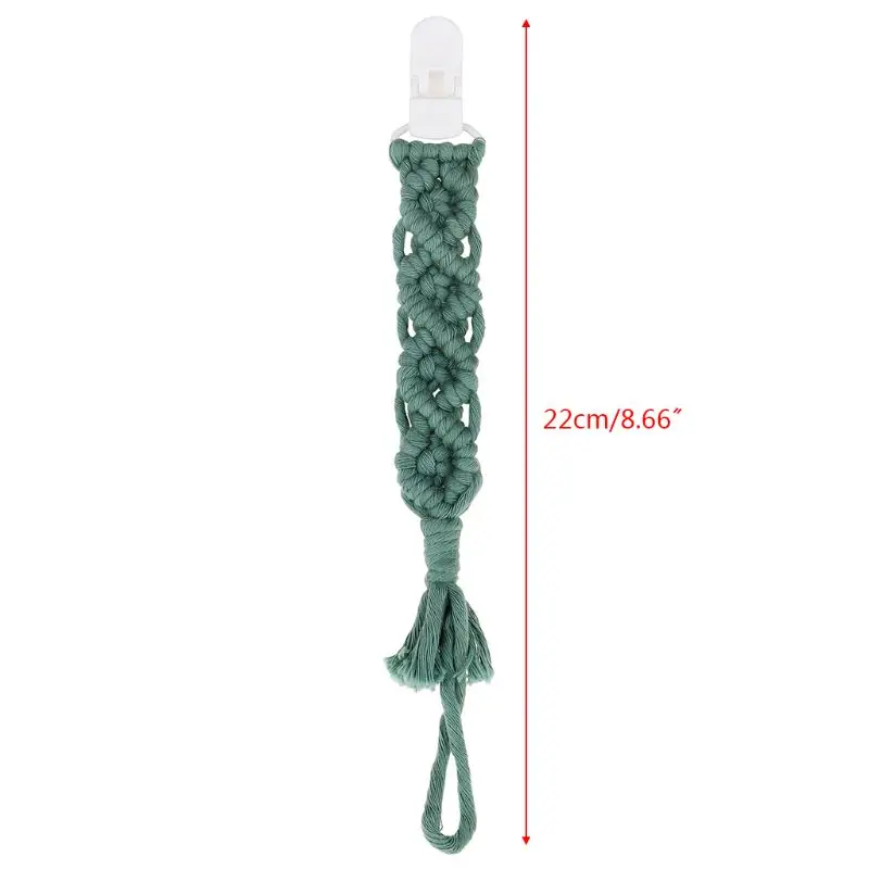 

Baby Pacifier Chain Infants Boys Girls Nipple Clip Straps Cotton Woven Teething Toys Holder Unisex
