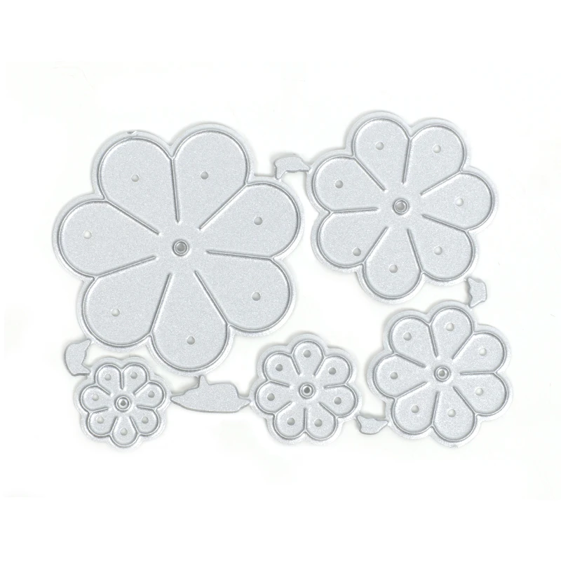 5 шт. Новые цветочные металлические трафареты для пресс формы 2019 DIY Скрапбукинг