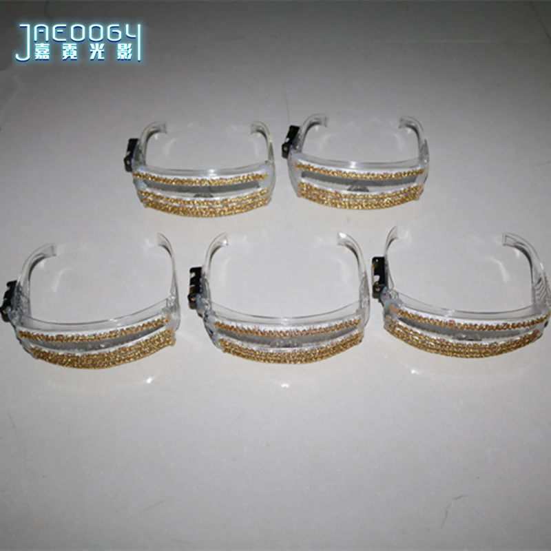 

2020 New LED Glowing Glasses Halloween Ball Performance Fluorescent Light Glasses Bar Night Stage Singer Dance Performance Props