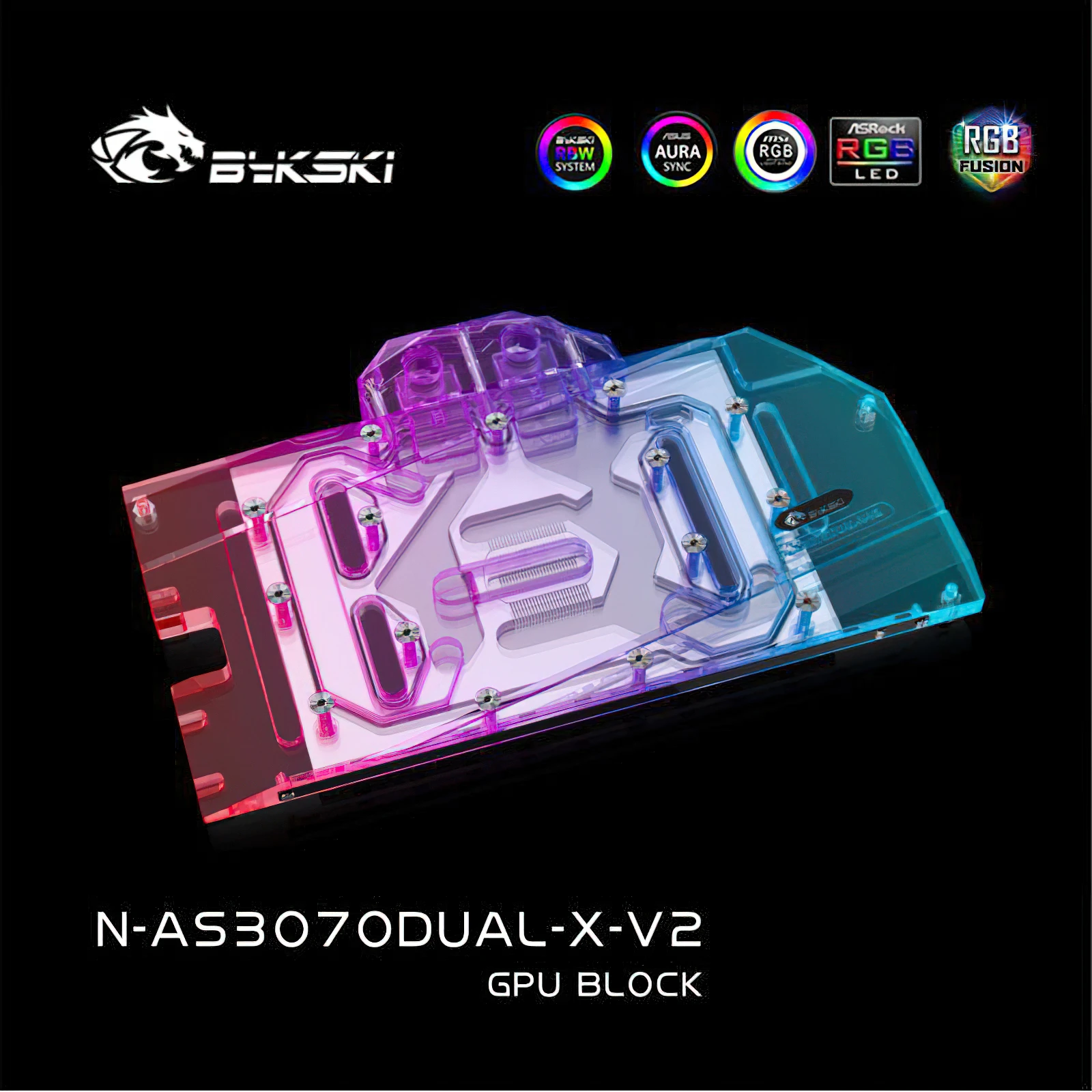 

Bykski GPU Block with Backplate for ASUS Dual TUF RTX3070 N-AS3070DUAL-X-V2
