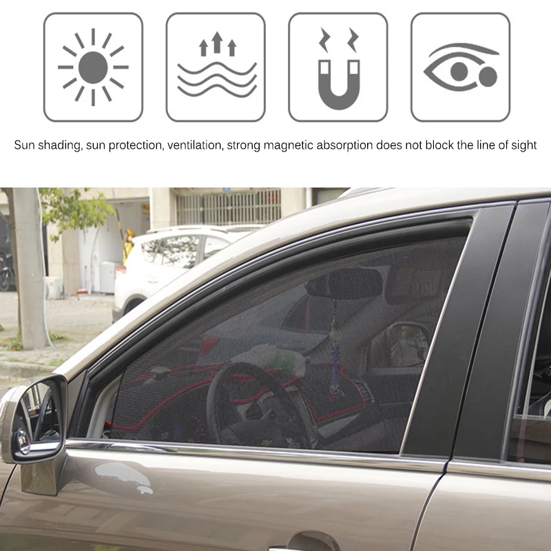 

Magnetic Car Sun Shade UV Protection Car Curtain Car Window Sunshade Side Window Mesh Sun Visor Summer Protection Window Film