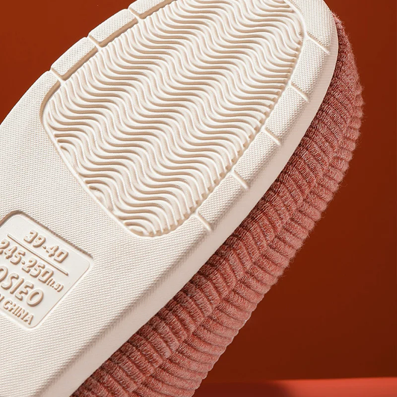 

Posee slippers Female Simple Household Winter Japanese Thick Bottom Ladies Cotton Shoes Couple Warm Indoor non-slip 09041