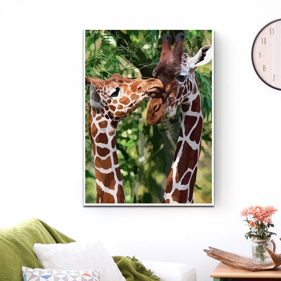 AZQSD Unframe краска по номерам на холсте Жираф картина уникальный подарок Рисование