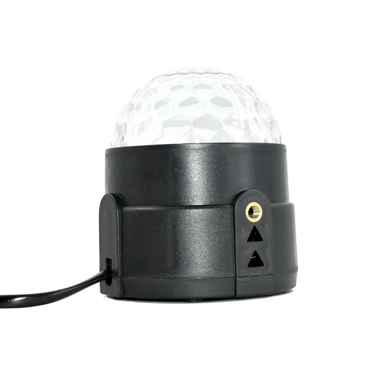 Диско шар светодиодный вращающийся с активацией звуком 3 Вт|Эффект освещения