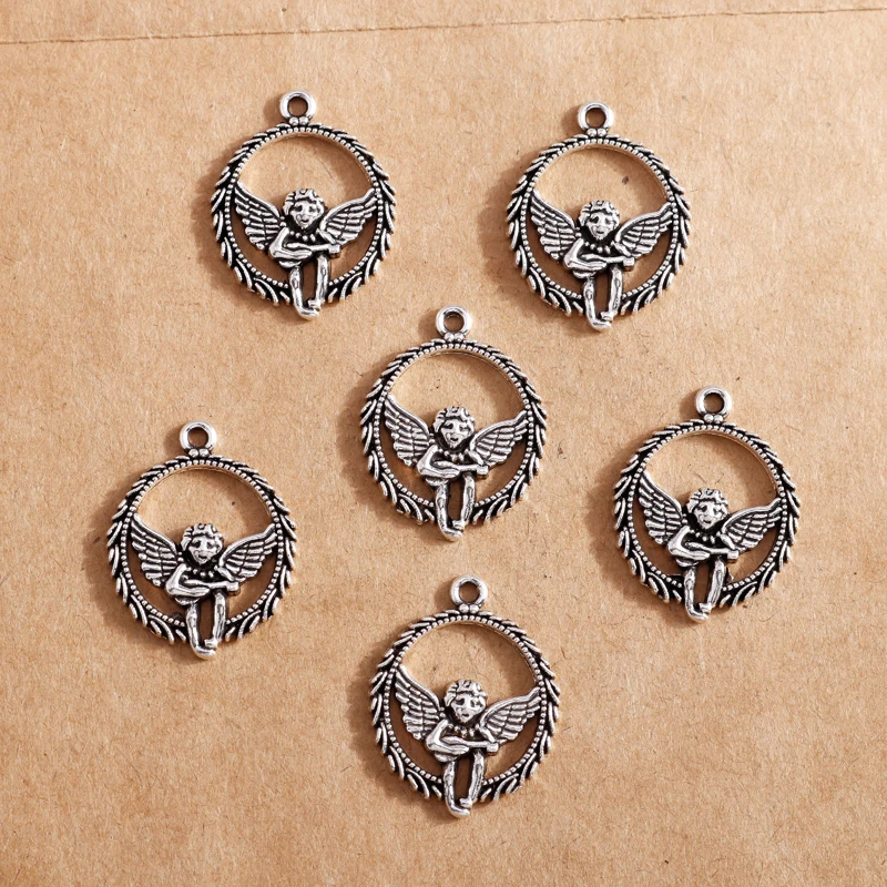 

10pcs 20*25mm Antique Silver Color Angel Wing Charms for Pendants Necklaces Bracelets Handmade DIY Jewelry Making Accessories