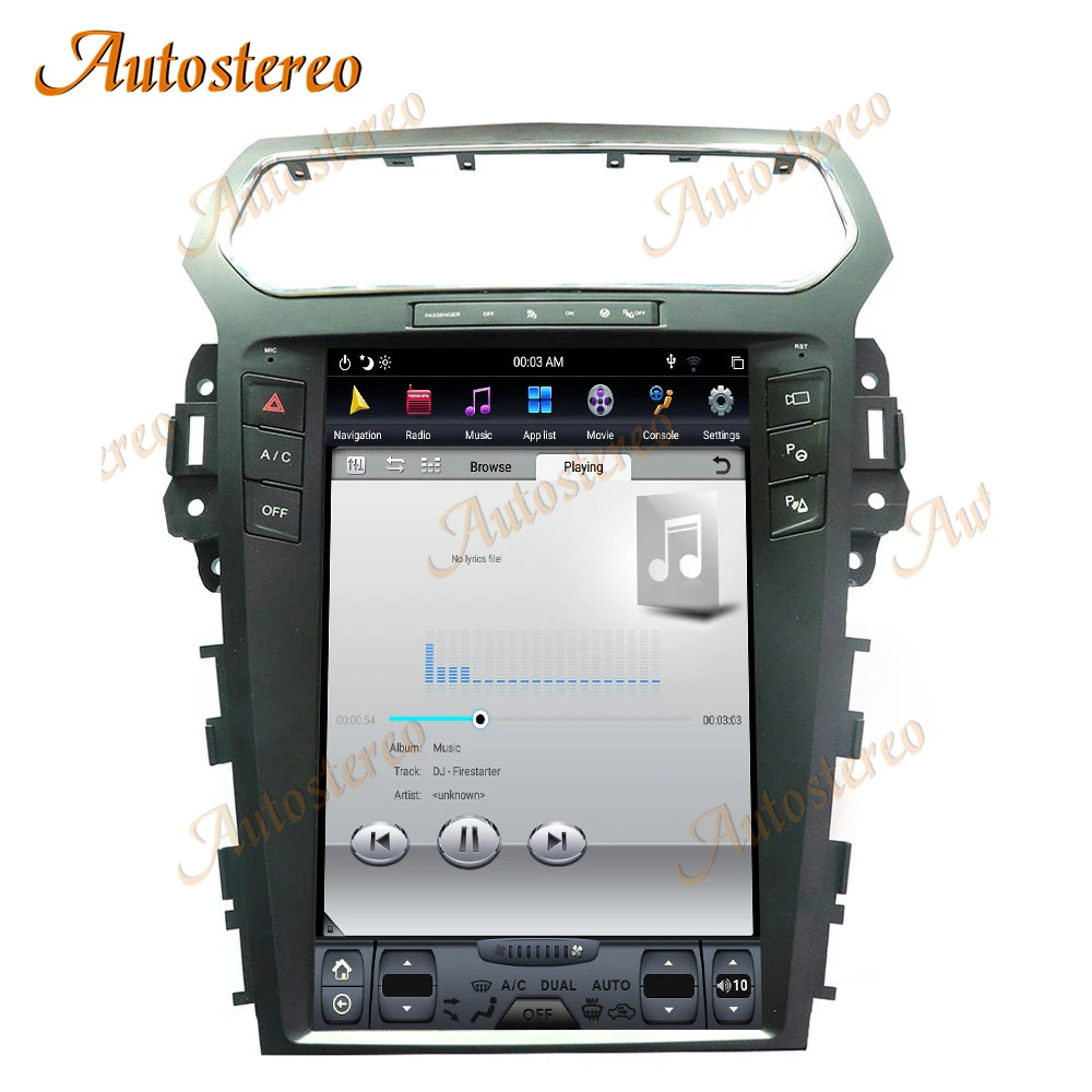 Автомобильный GPS-навигатор в стиле Tesla Android 9 0 4 Гб + 64 Carplay для Ford Explorer 2011-2019